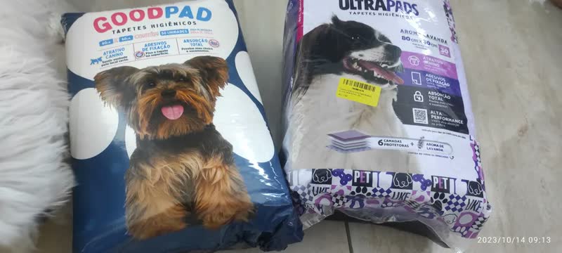 foto de Tapete higiênico para cães ultra pads lavanda 80cm x 60cm Petlike com 30 unidades