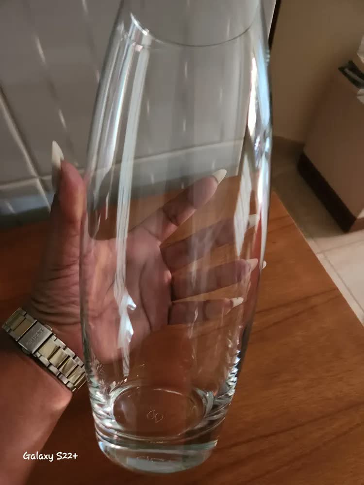 foto de Vaso Vidro Decorativo Casamento 27cm Pasabaçhe