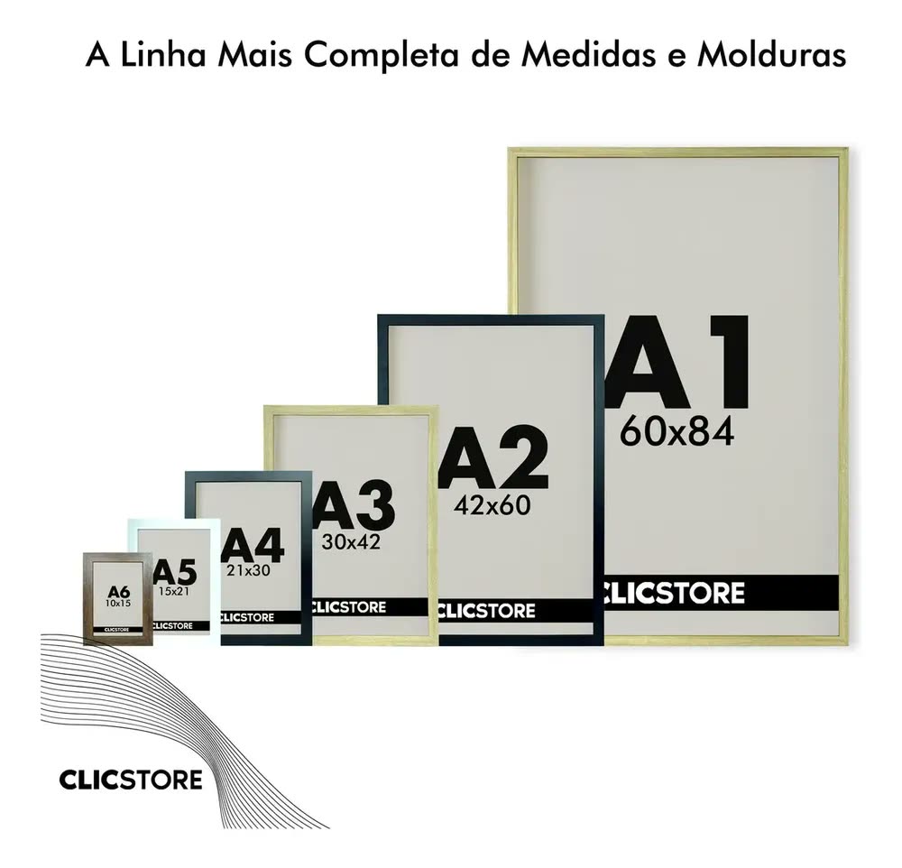 Moldura 50x70 Acetato Quadros Poster Foto Quarto Casa Parede Cor Tabaco