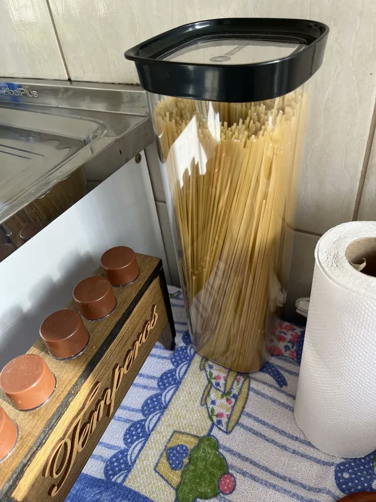 foto de Pote Hermético Macarrão Espaguete 2000ml Acrílico Helsim Cor
