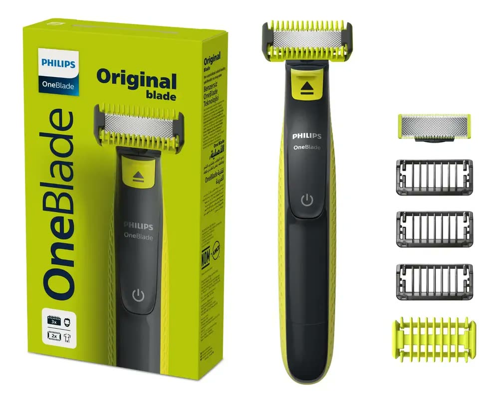 foto de Barbeador e Aparador Elétrico Philips OneBlade para Rosto & Corpo Sem Fio e À Prova D'Água - QP2824/10
