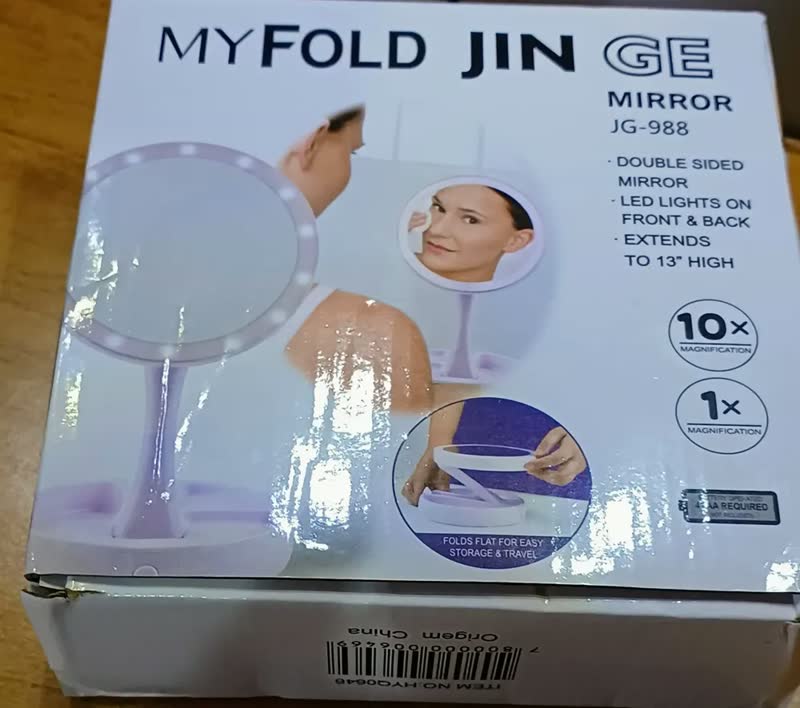 foto de WY Espelho Led Maquiagem Usb Aumenta 10x Usb Cor da moldura Branco
