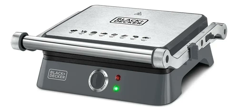 Sanduicheira Grill Elétrica Black+Decker Gourmand G1400 Gris 1200W