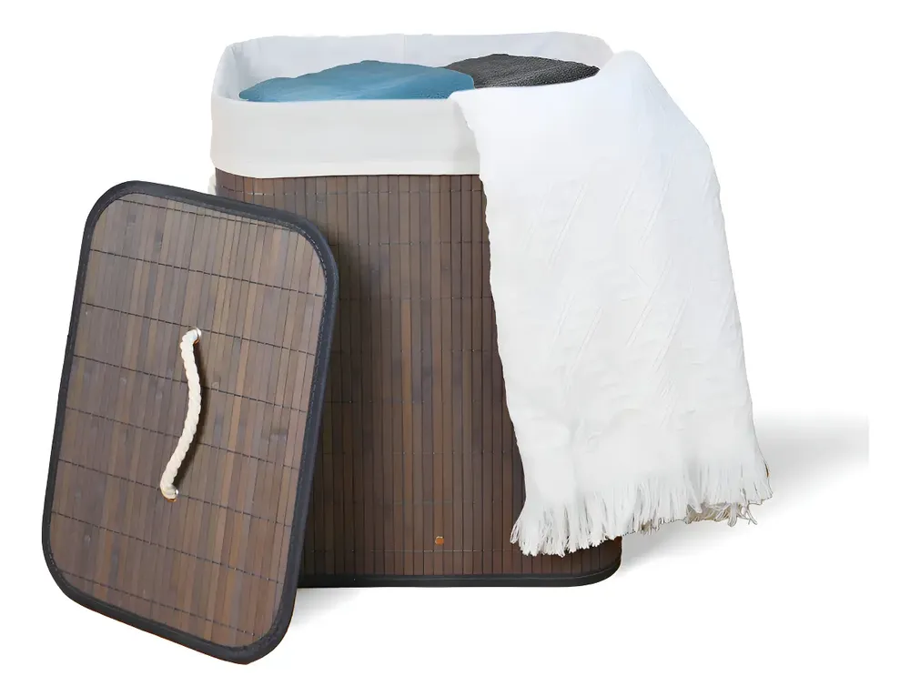 foto de Cesto De Roupa Kontuz cesto para roupas brinquedos banheiro lavanderia quarto Cor Cinza
