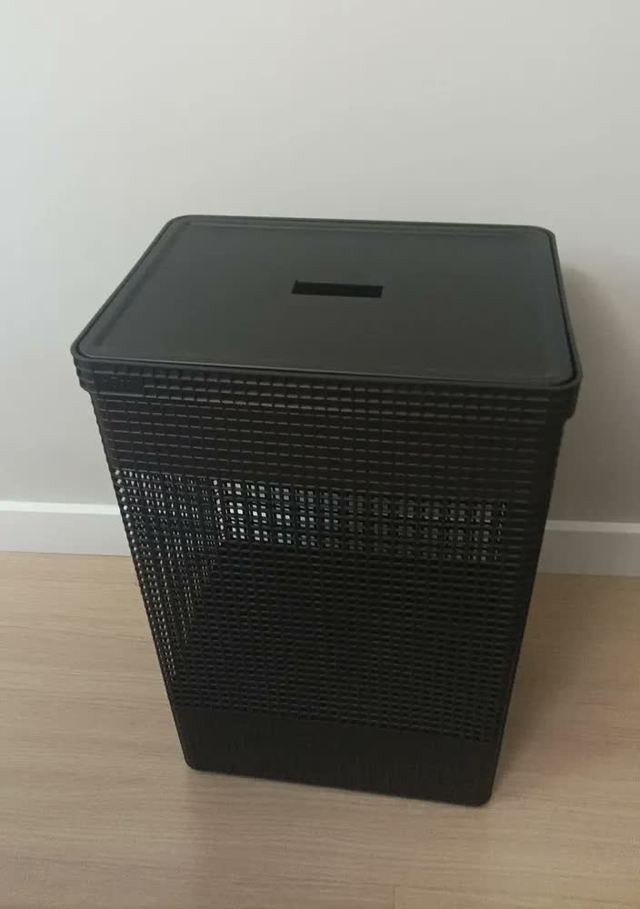 foto de Cesto De Roupa Suja Tampa Grid 49l Organizador Área Serviço