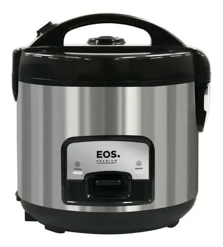 Panela Elétrica De Arroz Eos 5 Xicaras Inox Preto Frequência 60hz EPA05PI