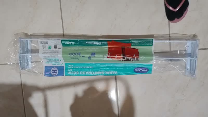 foto de Varal Sanfonado Aço 80cm 006021 Mor Cor Branco