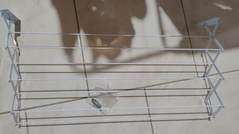 foto de Varal Sanfonado Aço 80cm 006021 Mor Cor Branco