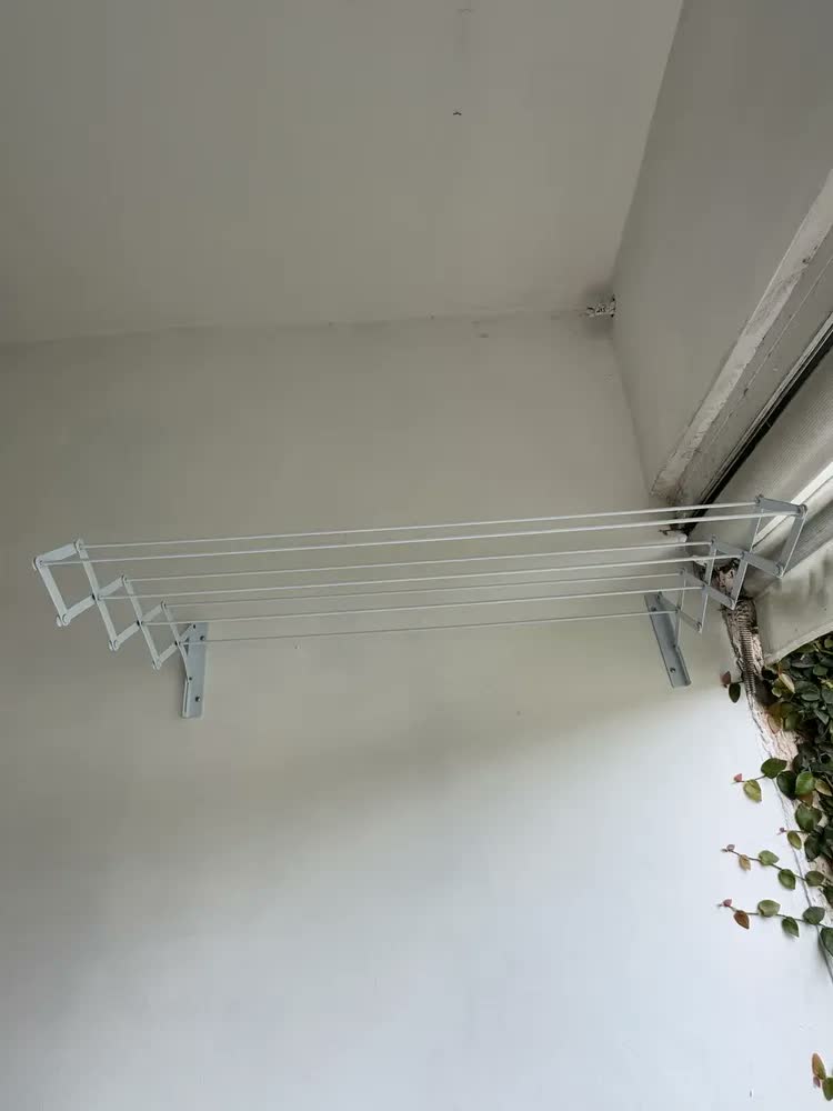 foto de Varal Sanfonado Aço 80cm 006021 Mor Cor Branco