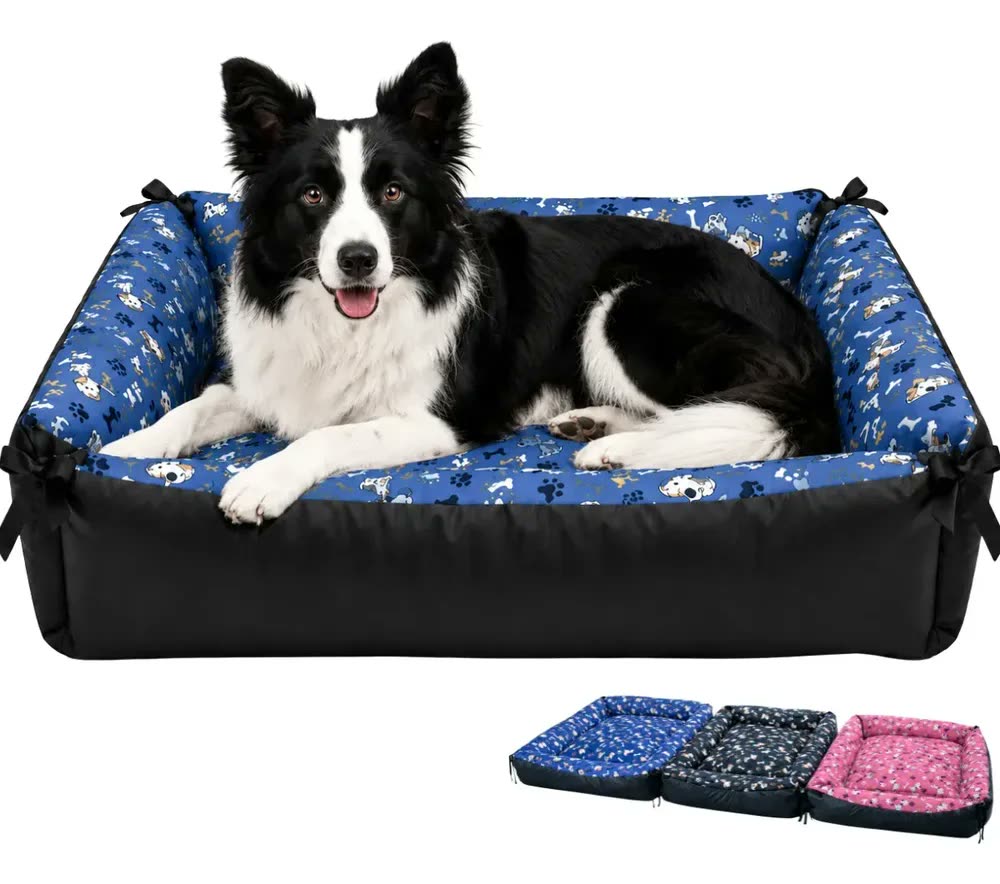 Colchão Cachorro Grande 90x60 Lavável Base Impermeável - Patas Fiéis