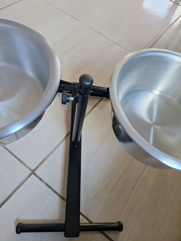 foto de Comedouro Elevado Duplo Regulável Pote Ração Cachorro Grande