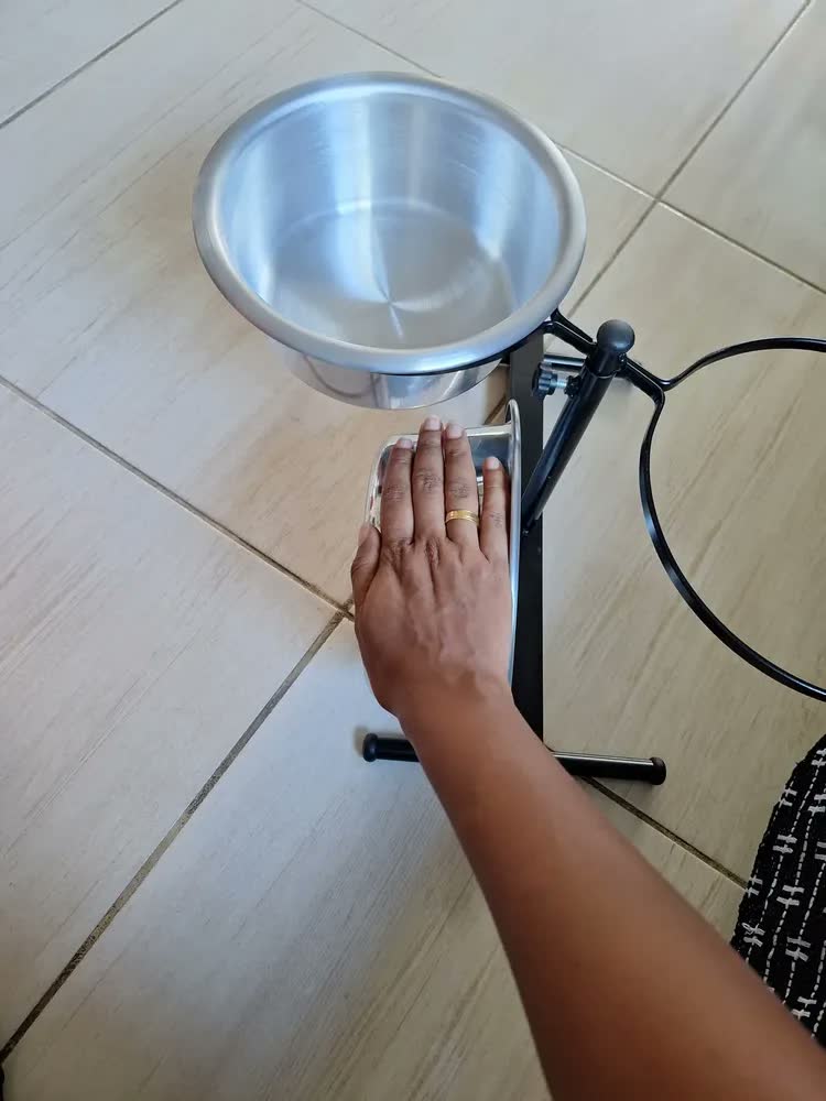 foto de Comedouro Elevado Duplo Regulável Pote Ração Cachorro Grande