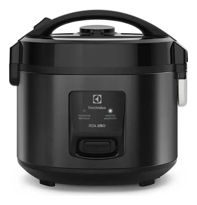 foto de Panela Elétrica Electrolux vapor arroz capacidade 2L 6 Xícaras 2 em 1 timer panela removivel antiaderente tampa com visor transparente ERC10 inox por Rita Lobo