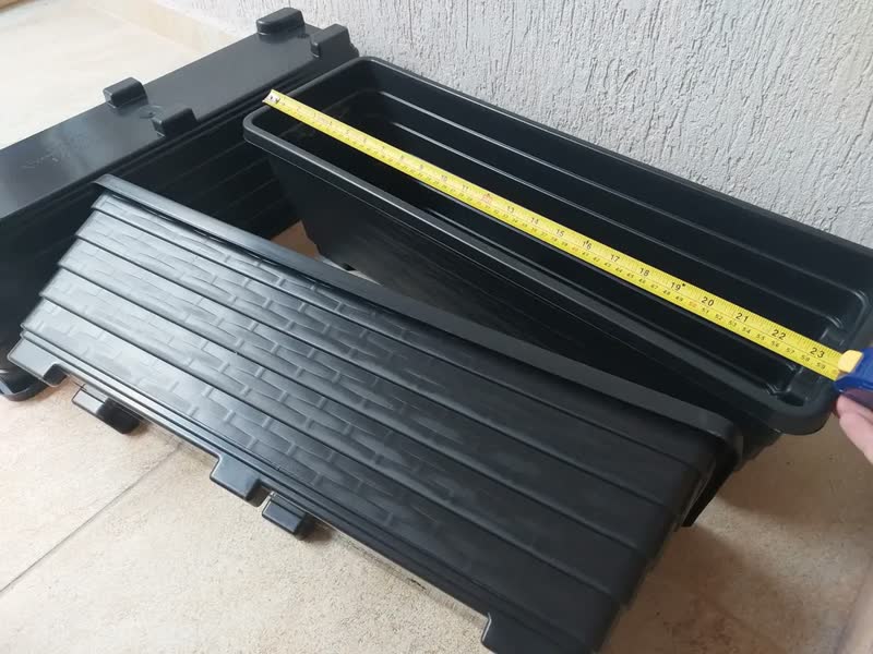 foto de Combo 3 Floreiras De Chão 60cm Jardineiras P/ Plantas E Hortas Cor Preto
