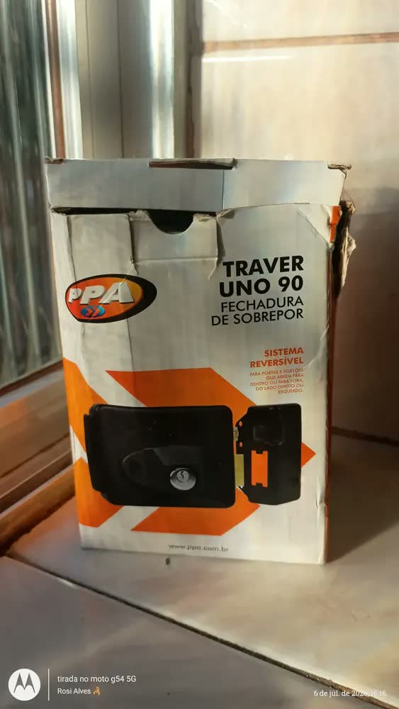 foto de Fechadura Elétrica PPA Traver Uno 90 Reversível 12V Preto Porta Portão