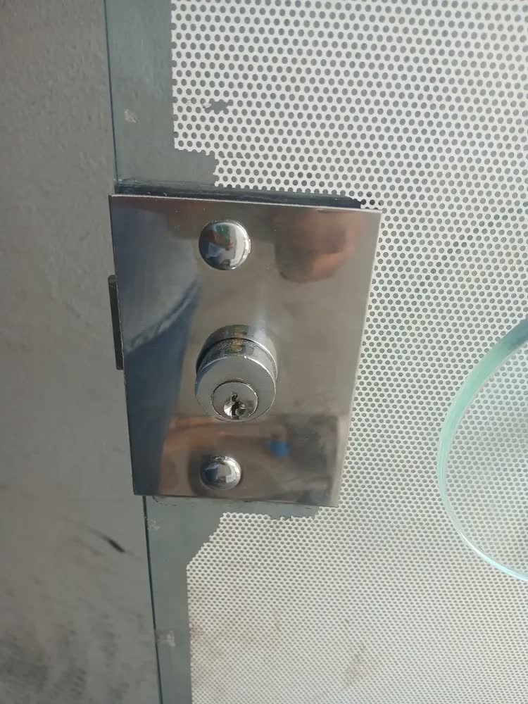 foto de Fechadura Elétrica Porta Vidro / parede com Furo Abertura Interna 12v Agl Pv200f1i