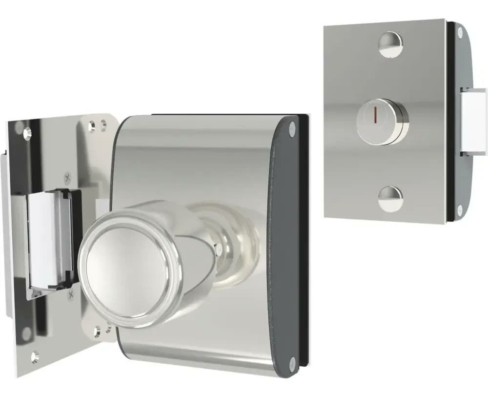 Fechadura Elétrica Porta Vidro / parede com Furo Abertura Interna 12v Agl Pv200f1i
