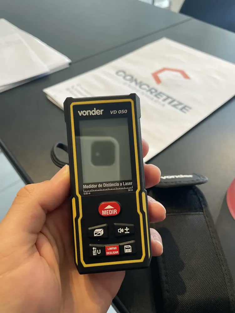 foto de Medidor Laser 50m Com Memória Área Volume Vonder VD050