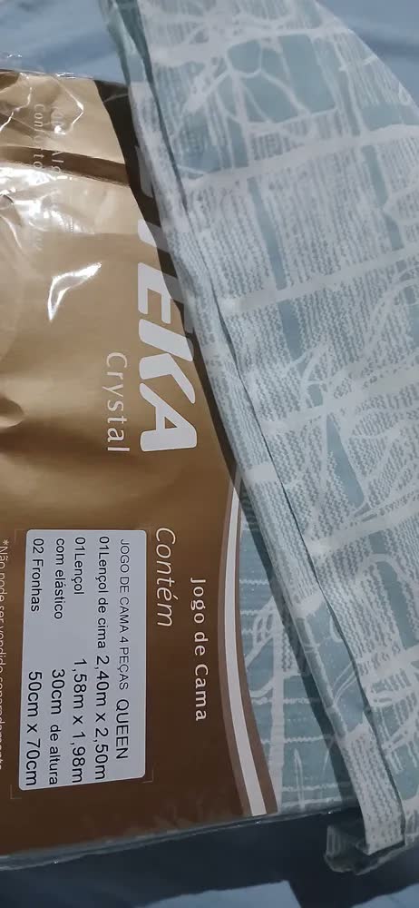 foto de Jogo De Cama Queen Crystal 100% Algodão 4 Peças - Teka