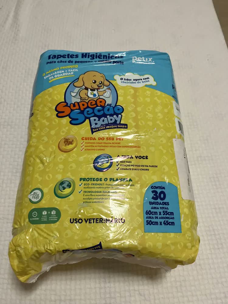 foto de Tapete Higiênico Cães Super Secão Baby Petix C/30 Unidades