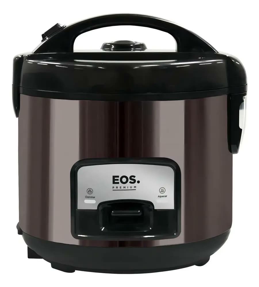 Panela Elétrica De Arroz Eos 10x Titanium Glass Epa10p Titanium Preto Frequência 60hz