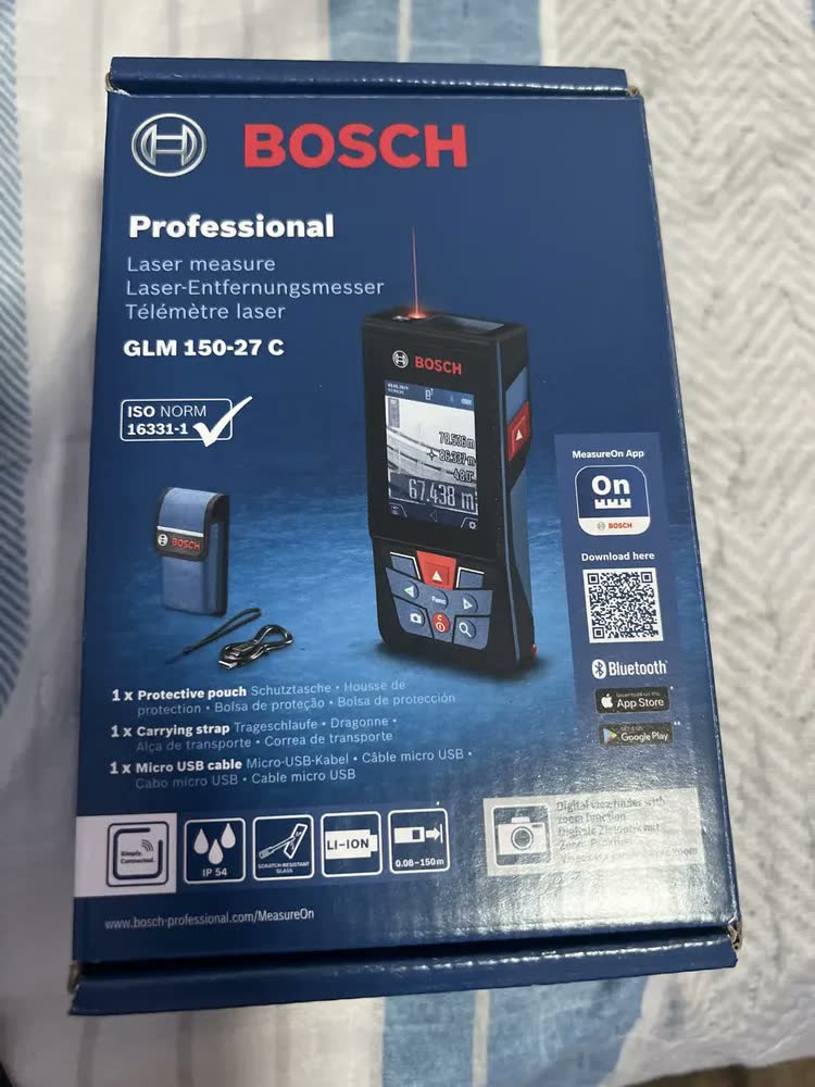 foto de Trena Laser Bosch Glm 150-27 C Alcance 150m Com Bluetooth