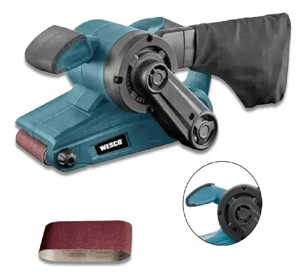 Lixadeira profissional de banda Wesco Profissional WS4366 azul 920W