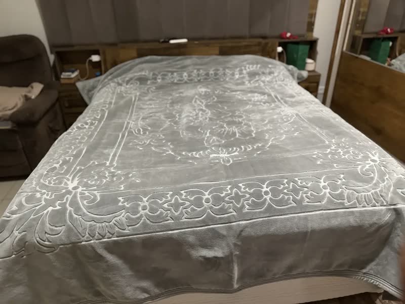 foto de Cobertor Jolitex King Lili Katz 230x250cm Alto Relevo 700g/m Cor Azul Lili Katz