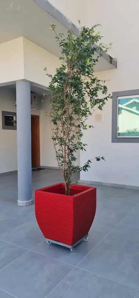 foto de Vaso de planta grande gigante p frutíferas de polietileno 60x56 cm cor marrom/café VGF60