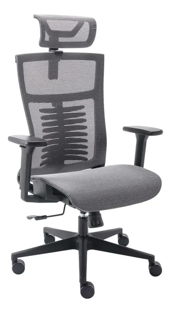 Cadeira Escritório Gamer Elements Vertta Pro Cinza Ergonomica Mesh