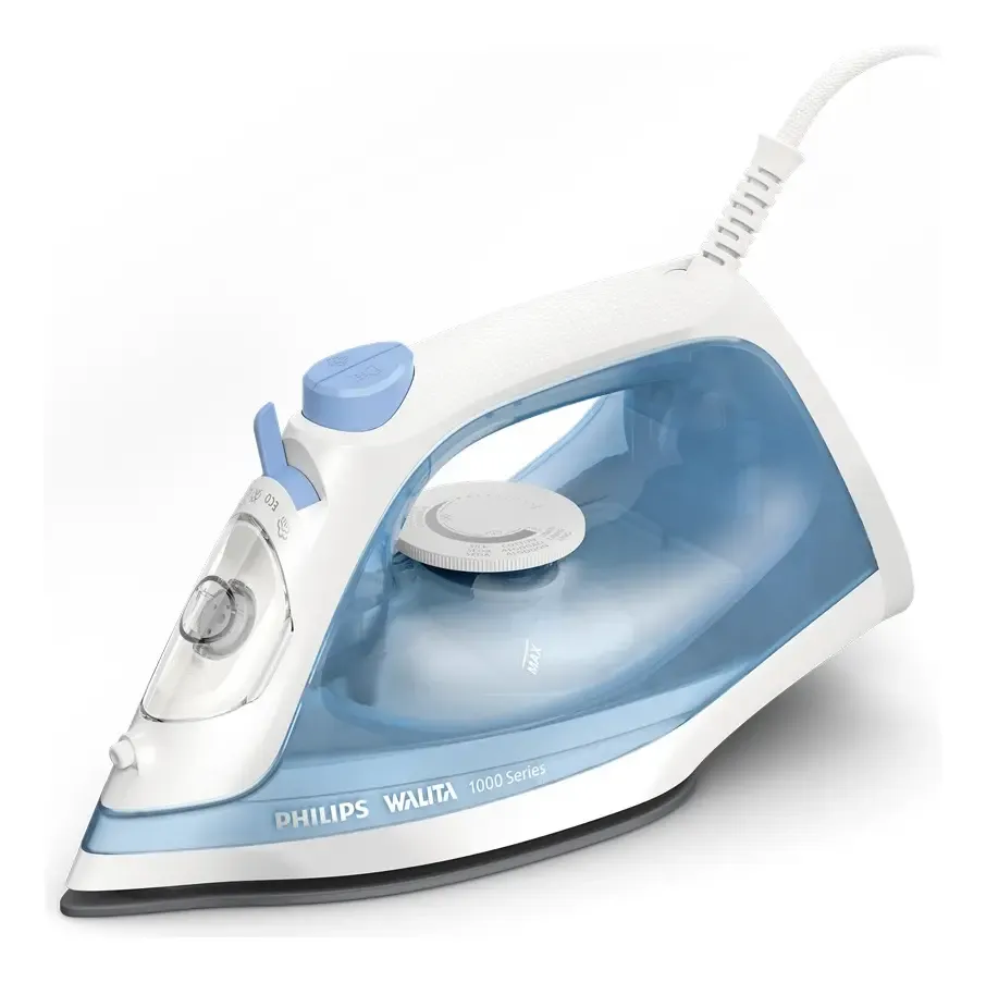 foto de Ferro de Passar A Vapor Philips Walita Dst1050 Série 1000 1200w Branco e Azul