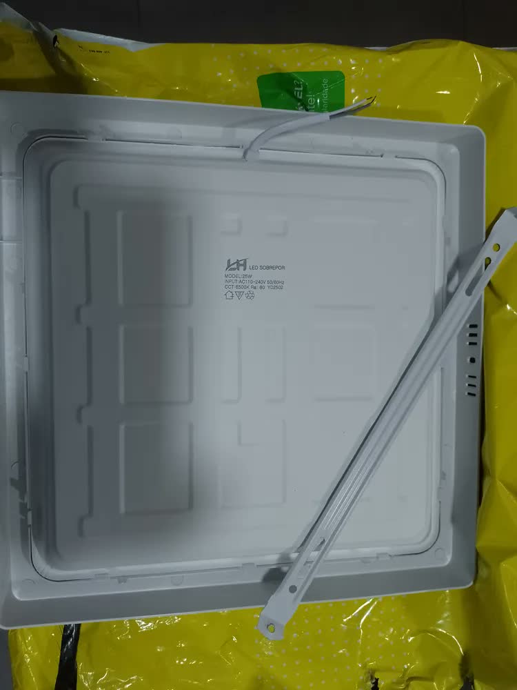 foto de Painel Plafon Led 24w 25w Quadrado Sobrepor Branco Frio