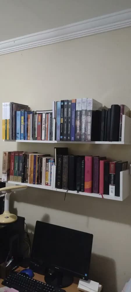 foto de Prateleira U Reforçado 50x20p De Parede Para Livros Pesados Cor Branco