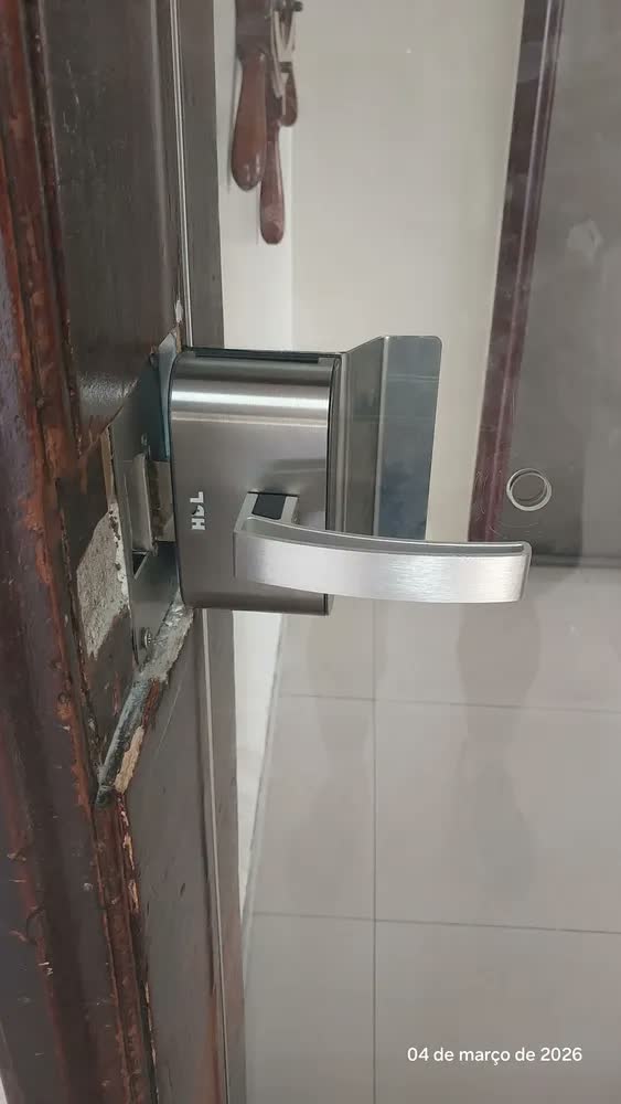 foto de Fechadura P/ Porta De Vidro Hdl Pv90 1r Reversível 12V