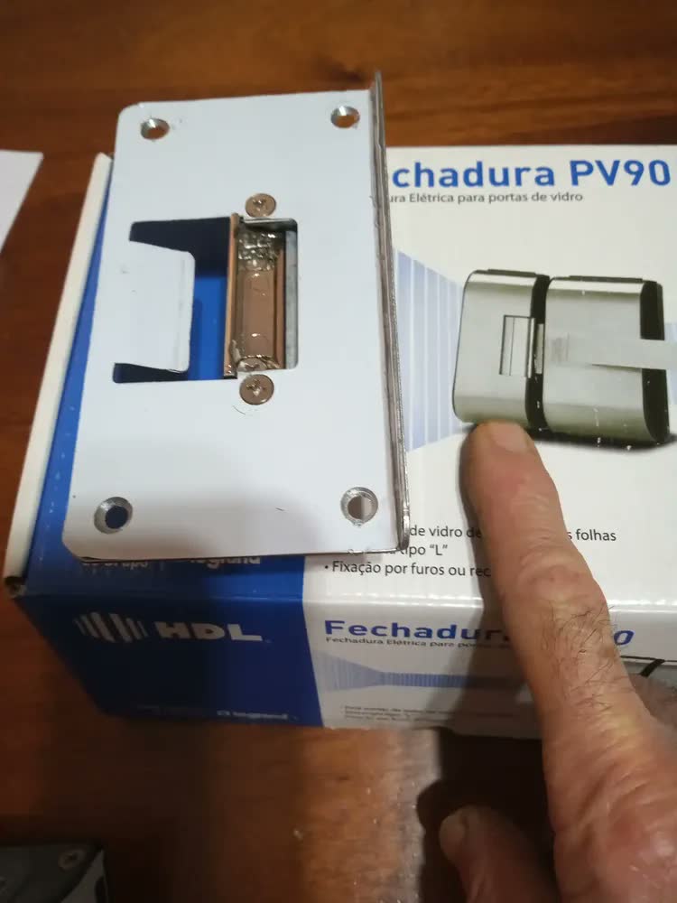 foto de Fechadura P/ Porta De Vidro Hdl Pv90 1r Reversível 12V