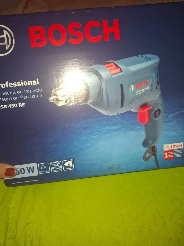 foto de Furadeira De Impacto Bosch Gsb 450 Re 3/8 Pol 450w + Kit de Pontas e Brocas BOSCH X-Line 33 pçs