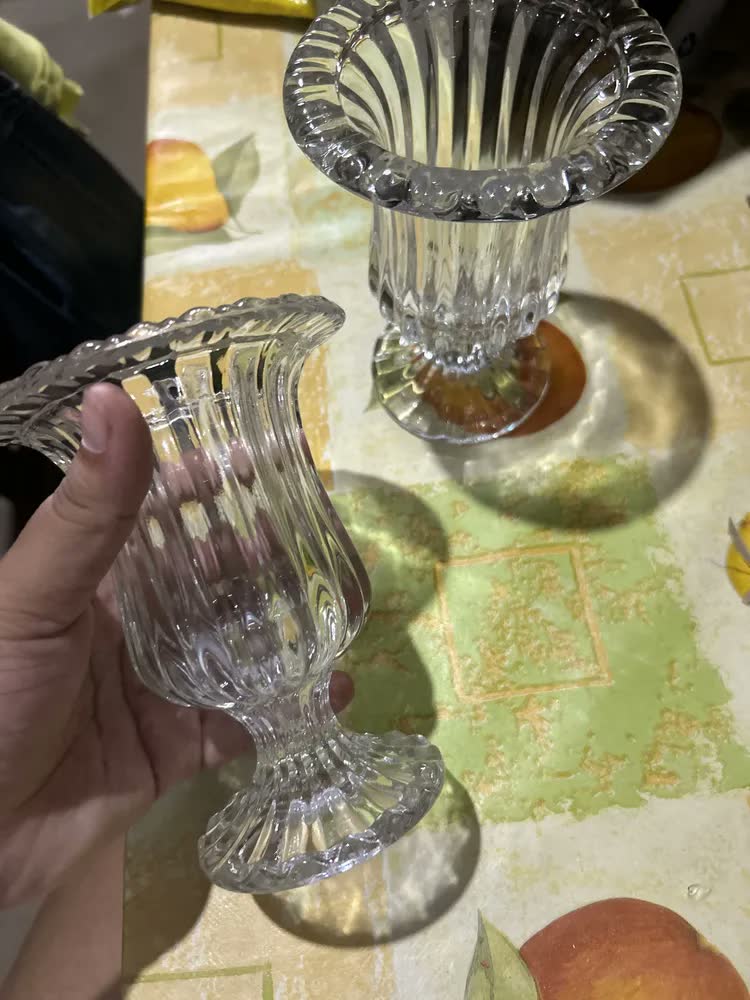 foto de Lyor Renaissance Vaso com pé de vidro 14 cm Transparente