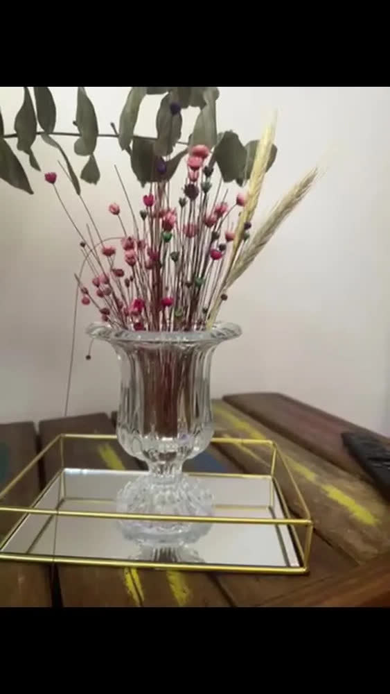 foto de Lyor Renaissance Vaso com pé de vidro 14 cm Transparente