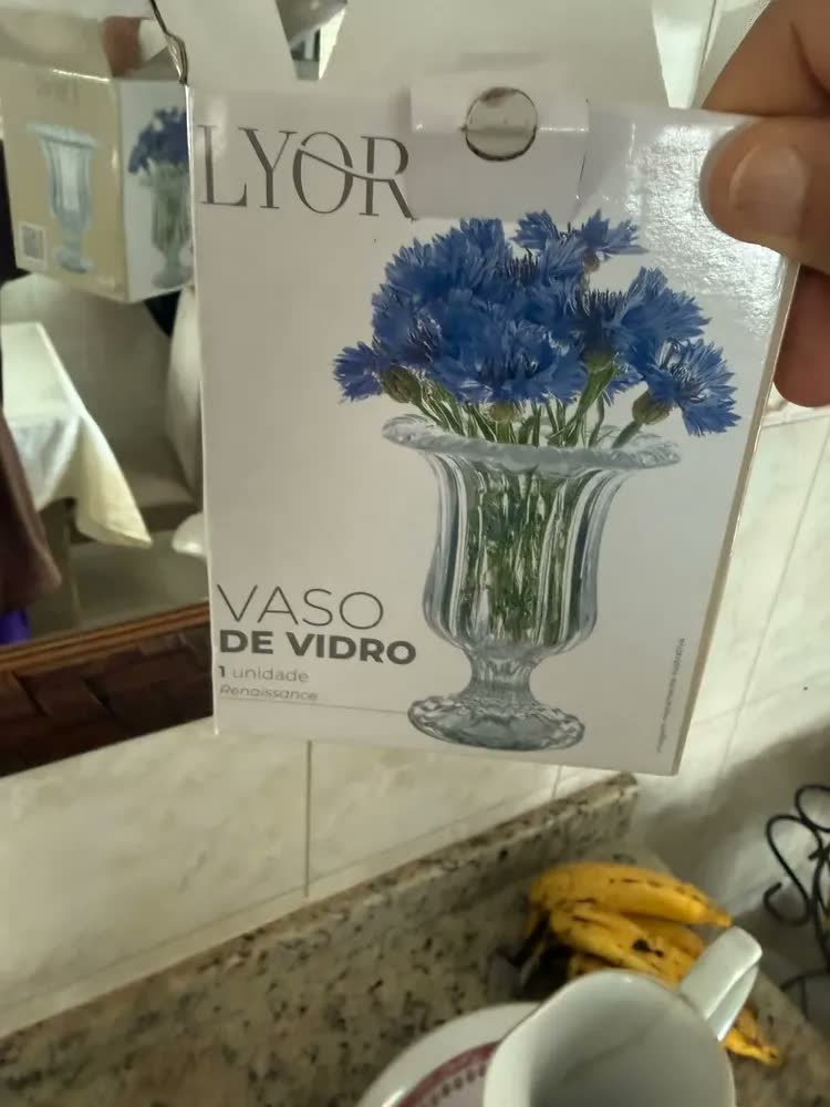 foto de Lyor Renaissance Vaso com pé de vidro 14 cm Transparente