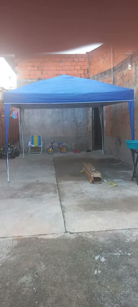 foto de Tenda gazebo The Black Tools 3m x 3m cor azul impermeável Btg300