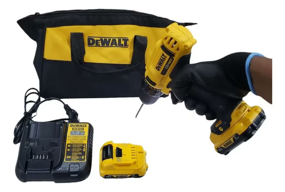 Furadeira e Parafusadeira a Bateria 12V Dewalt Modelo DCD710D2 2 Baterias e 1 Carregador