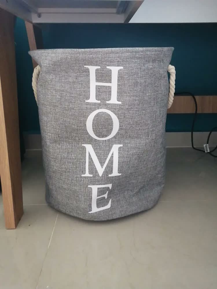 foto de Cesto Organizador Multiuso Roupa Suja Dobrável Home