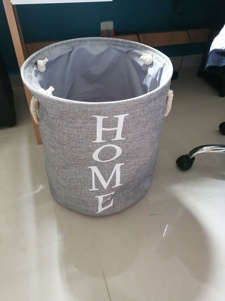foto de Cesto Organizador Multiuso Roupa Suja Dobrável Home