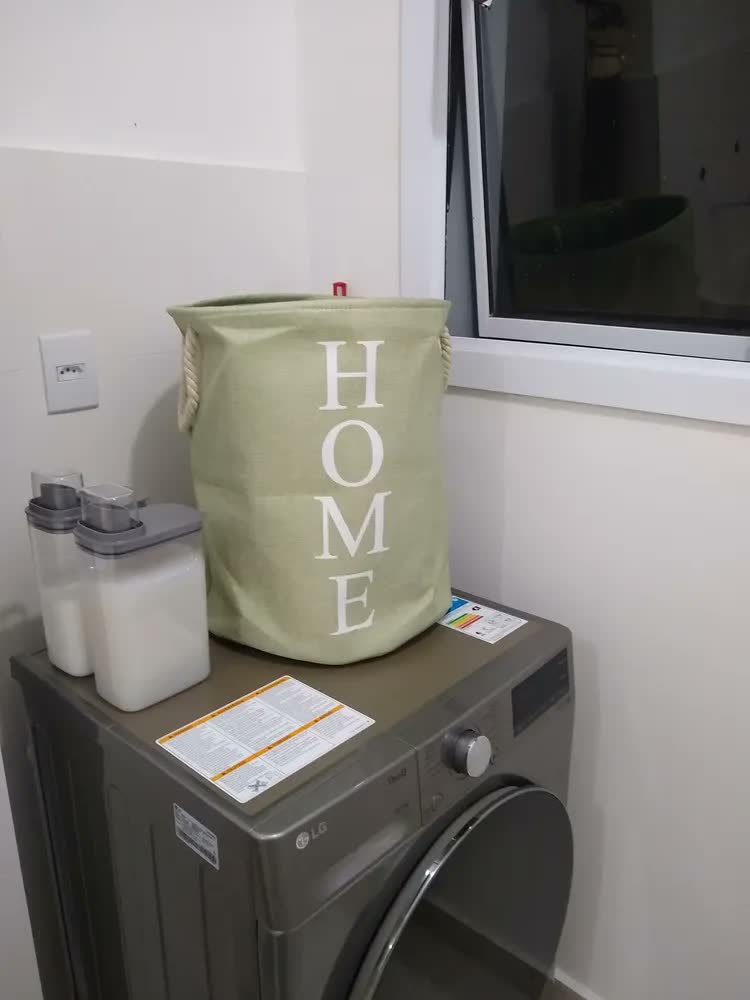 foto de Cesto Organizador Multiuso Roupa Suja Dobrável Home