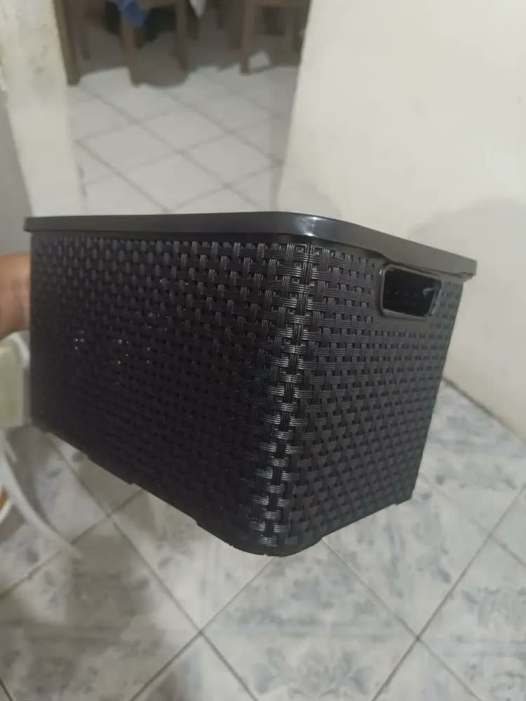 foto de Caixa Organizadora Rattan Branca 15 Litros Arqplast