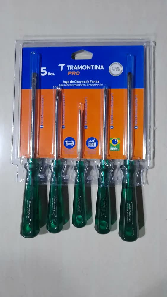 foto de Jogo De Chave De Fenda / Phillips 05 Peças Tramontina Pro
