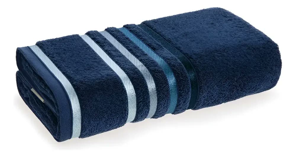 Toalha De Banho Karsten Fio Penteado Lumina Náutico/ Azul Cor Valor customizado