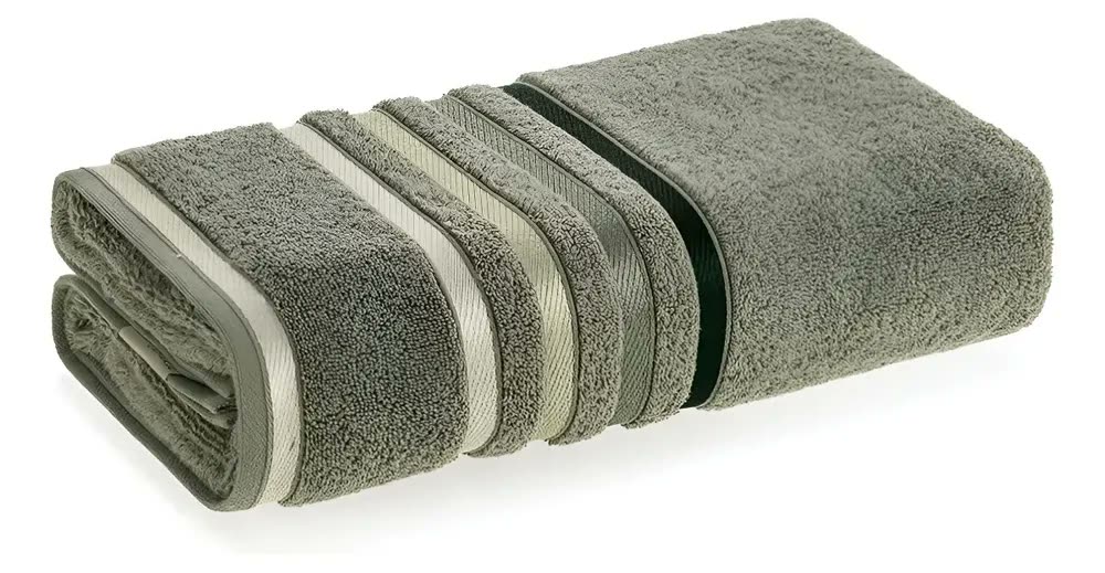 Toalha De Banho Gigante Karsten Lumina Fio Penteado Cor Verde-escuro