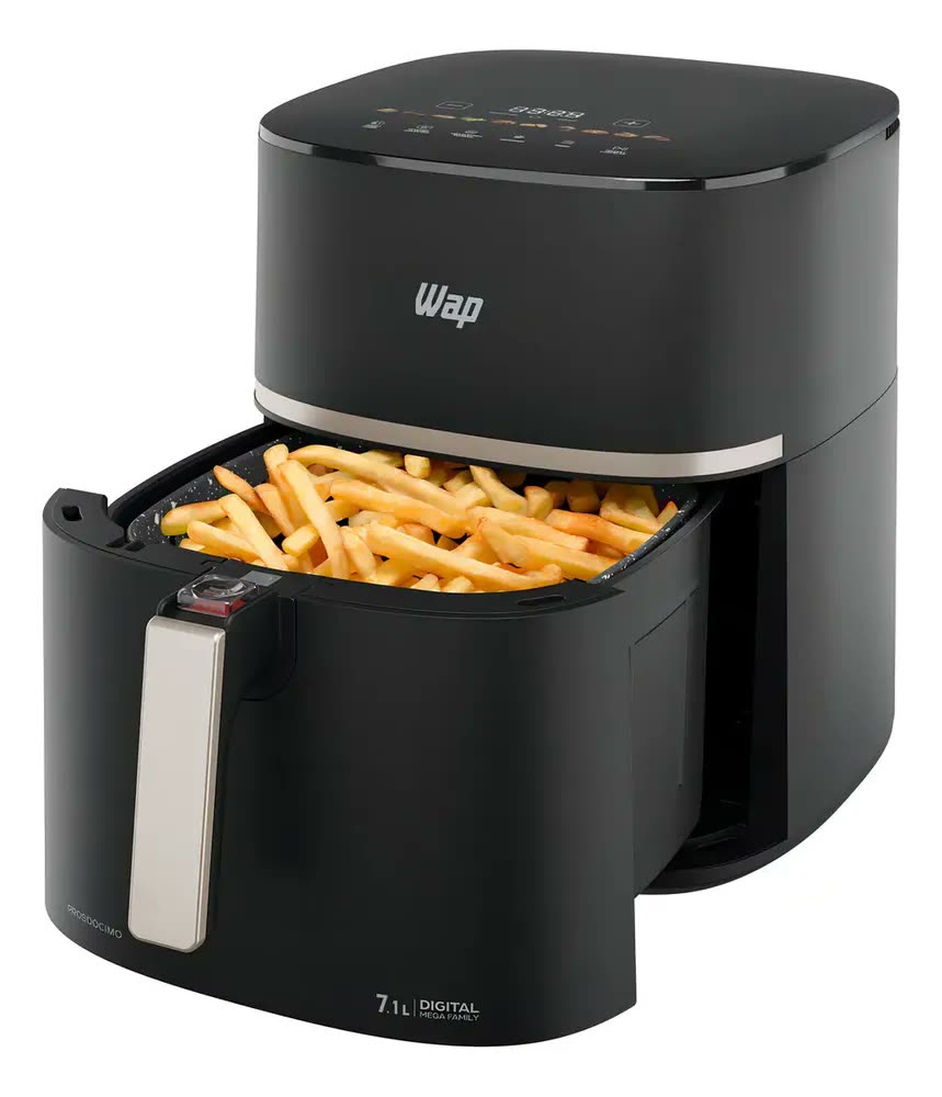 Fritadeira Elétrica Sem Óleo WAP Air Fryer Mega Digital 7,1L 1700W 127V