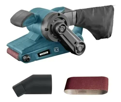 Lixadeira De Cinta Eletrica Manual 920w Wesco Ws4366 Cor Azul